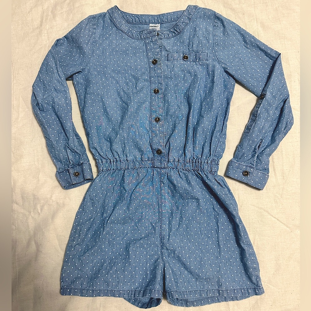 Carter’s Faux Denim Romper size 7 (Girl)